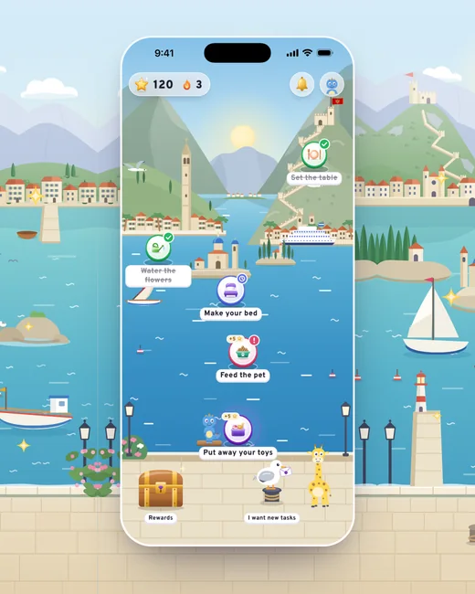 Boka Bay: a world in the MyTurn app, with today’s tasks