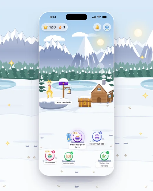 The Durmitor mountains: a world in the MyTurn app, with today’s tasks