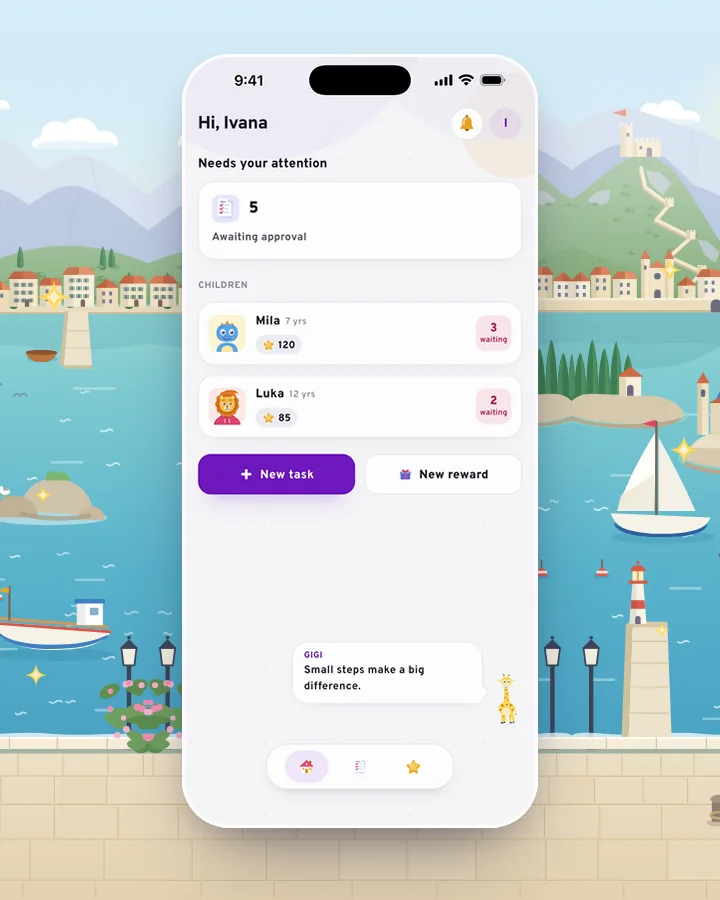 One phone for the whole family: a profile for every child and the parent PIN